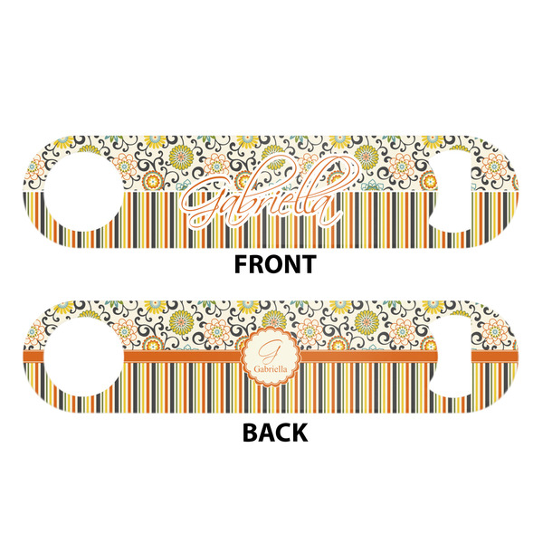 Swirls, Floral & Stripes Bar Bottle Opener - White - Approval