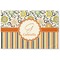 Swirls, Floral & Stripes Basket Weave Floor Mat