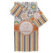 Swirls, Floral & Stripes Bath Towel Set - 3 Pcs (Personalized)