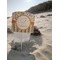 Swirls, Floral & Stripes Beach Spiker white on beach with sand