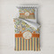 Swirls, Floral & Stripes Bedding Set- Twin XL Lifestyle - Duvet