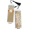 Swirls, Floral & Stripes Bookmark with tassel - Front and Back