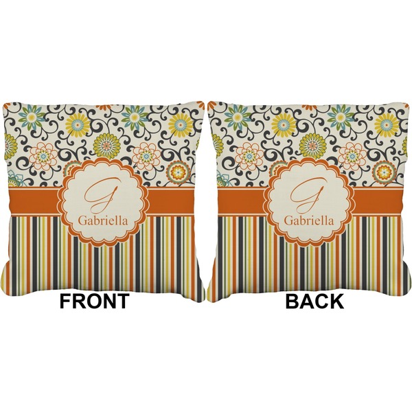 Swirls, Floral & Stripes Burlap Pillow Approval