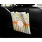 Swirls, Floral & Stripes Car Bag - In Use
