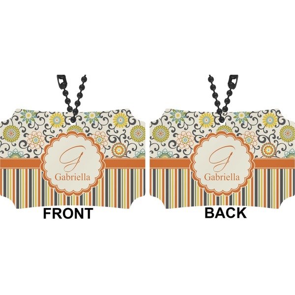 Swirls, Floral & Stripes Car Ornament - Berlin (Approval)