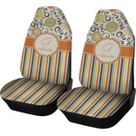 Swirls, Floral & Stripes Car Seat Covers (Set of Two) (Personalized)