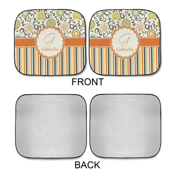 Swirls, Floral & Stripes Car Sun Shades - APPROVAL