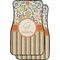 Swirls, Floral & Stripes Car Floor Mats (Front Seat) (Personalized)