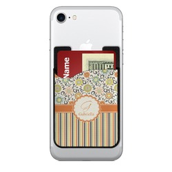 Swirls, Floral & Stripes 2-in-1 Cell Phone Credit Card Holder & Screen Cleaner (Personalized)