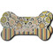 Swirls, Floral & Stripes Ceramic Dog Ornament - Front & Back w/ Name and Initial