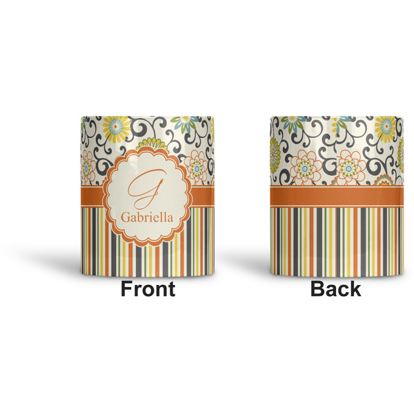 Swirls, Floral & Stripes Ceramic Pen Holder - Apvl