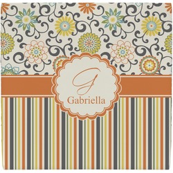 Swirls, Floral & Stripes Ceramic Tile Hot Pad (Personalized)