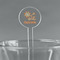 Swirls, Floral & Stripes 5.5" Round Plastic Stir Sticks - Clear (Personalized)