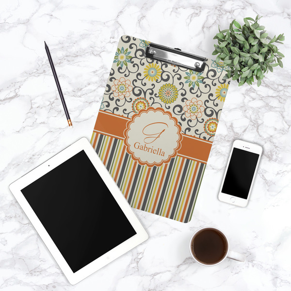 Swirls, Floral & Stripes Clipboard - Lifestyle Photo