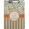 Swirls, Floral & Stripes Clipboard (Personalized)