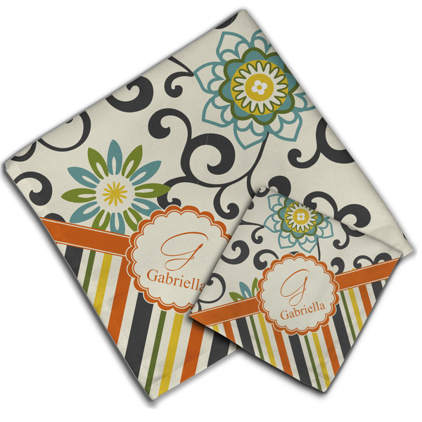 Swirls, Floral & Stripes Cloth Napkins - Personalized Lunch & Dinner (PARENT MAIN)