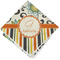 Swirls, Floral & Stripes Cloth Napkins - Personalized Lunch (Folded Four Corners)