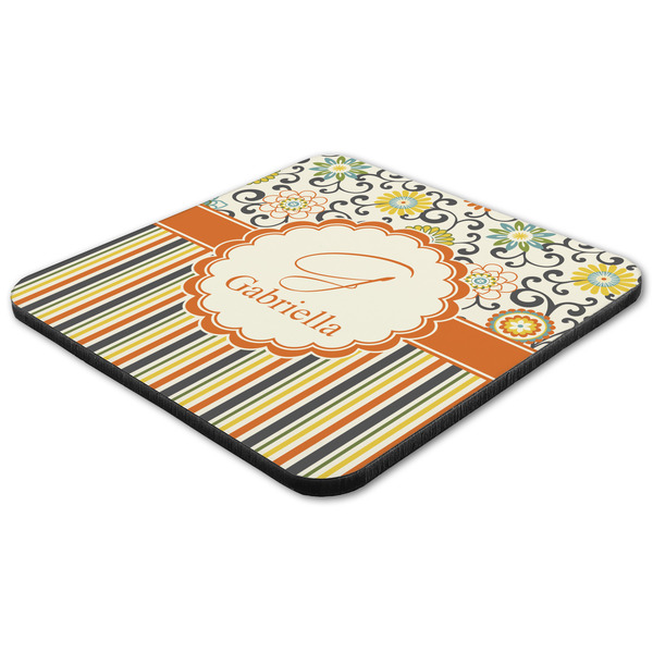 Swirls, Floral & Stripes Coaster Set - FLAT (one)