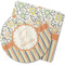 Swirls, Floral & Stripes Coasters Rubber Back - Main