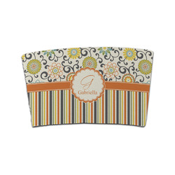 Swirls, Floral & Stripes Coffee Cup Sleeve (Personalized)
