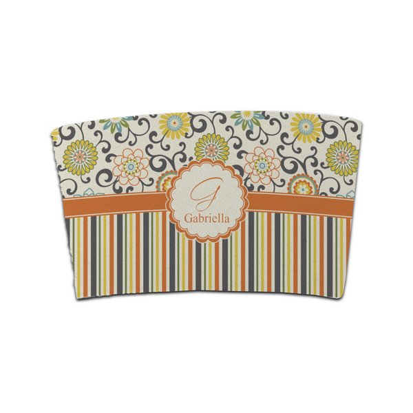 Custom Swirls, Floral & Stripes Coffee Cup Sleeve (Personalized)