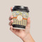 Swirls, Floral & Stripes Coffee Cup Sleeve - LIFESTYLE