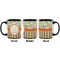 Swirls, Floral & Stripes Coffee Mug - 11 oz - Black APPROVAL