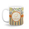 Swirls, Floral & Stripes Coffee Mug (Personalized)
