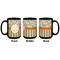 Swirls, Floral & Stripes Coffee Mug - 15 oz - Black APPROVAL