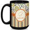 Swirls, Floral & Stripes Coffee Mug - 15 oz - Black Full