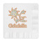 Swirls, Floral & Stripes Embossed Decorative Napkins (Personalized)