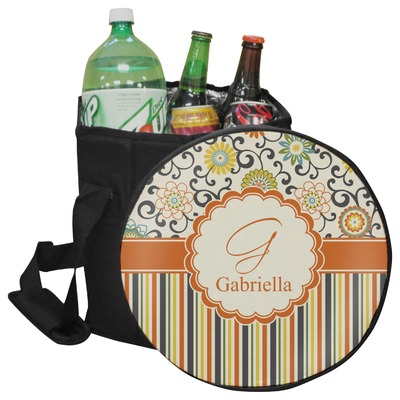 Swirls, Floral & Stripes Collapsible Cooler & Seat (Personalized)