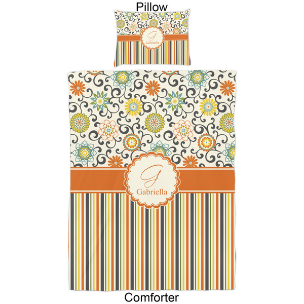Swirls, Floral & Stripes Comforter Set - Twin - Approval