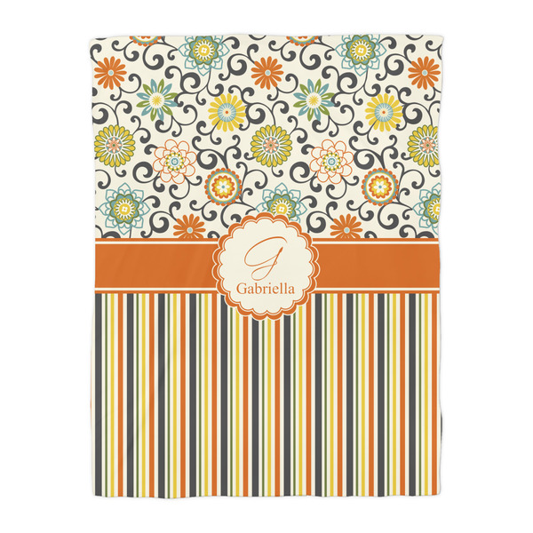 Swirls, Floral & Stripes Comforter - Twin - Front