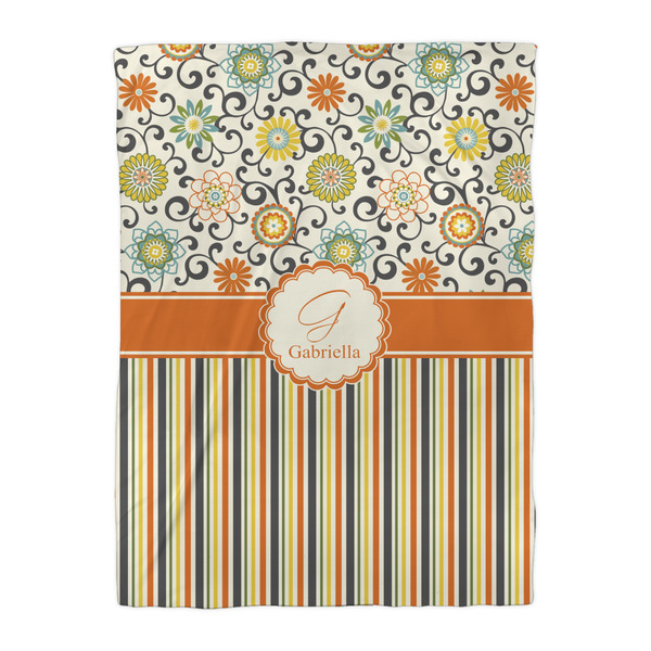 Swirls, Floral & Stripes Comforter - Twin XL - Front