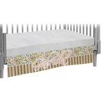 Swirls, Floral & Stripes Crib Skirt (Personalized)