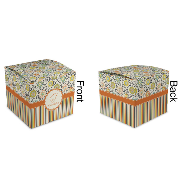 Swirls, Floral & Stripes Cubic Gift Box - Approval