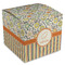 Swirls, Floral & Stripes Cube Favor Gift Box - Front/Main