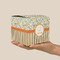 Swirls, Floral & Stripes Cube Favor Gift Box - On Hand - Scale View