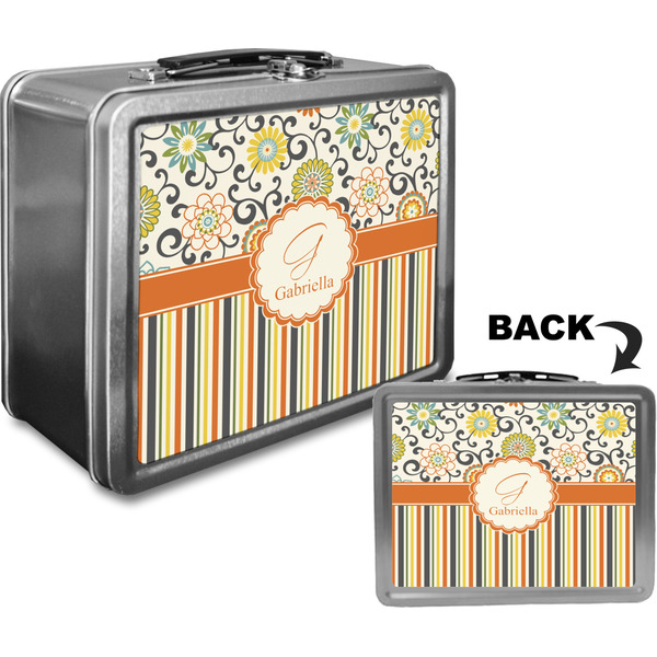 Swirls, Floral & Stripes Custom Lunch Box / Tin Approval