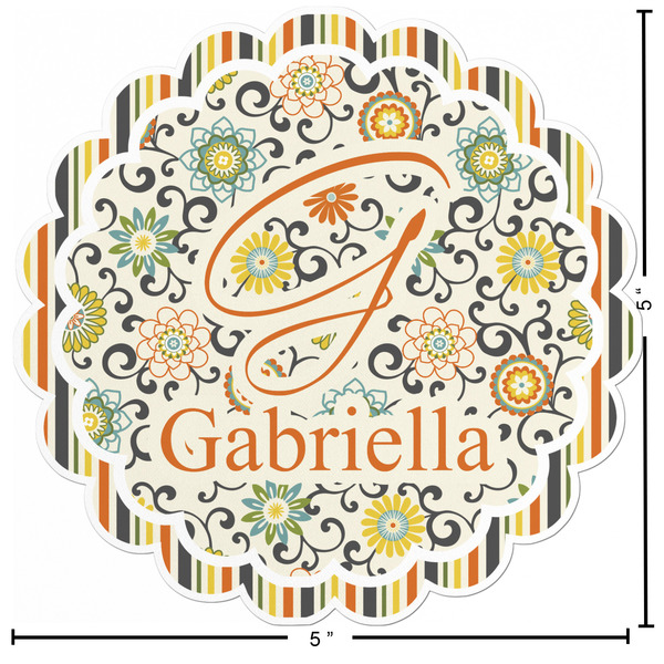 Swirls, Floral & Stripes Custom Shape Iron On Patches - L - APPROVAL