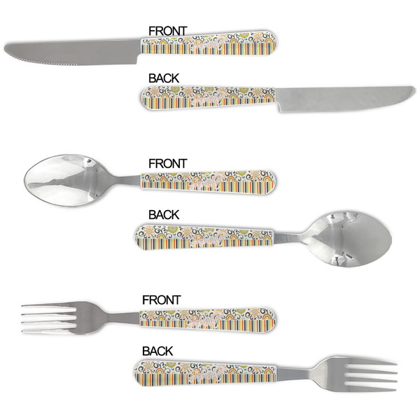 Swirls, Floral & Stripes Cutlery Set - APPROVAL