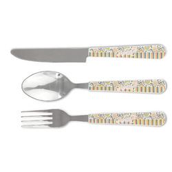Swirls, Floral & Stripes Cutlery Set (Personalized)