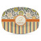 Swirls, Floral & Stripes Plastic Platter - Microwave & Oven Safe Composite Polymer (Personalized)