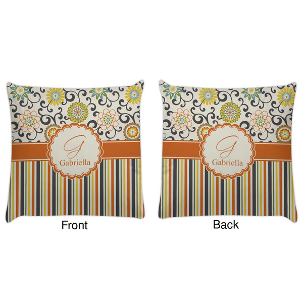 Swirls, Floral & Stripes Decorative Pillow Case - Approval