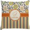 Swirls, Floral & Stripes Decorative Pillow Case (Personalized)