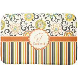 Swirls, Floral & Stripes Dish Drying Mat (Personalized)