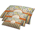 Swirls, Floral & Stripes Dog Bed w/ Name and Initial