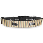 Swirls, Floral & Stripes Deluxe Dog Collar (Personalized)