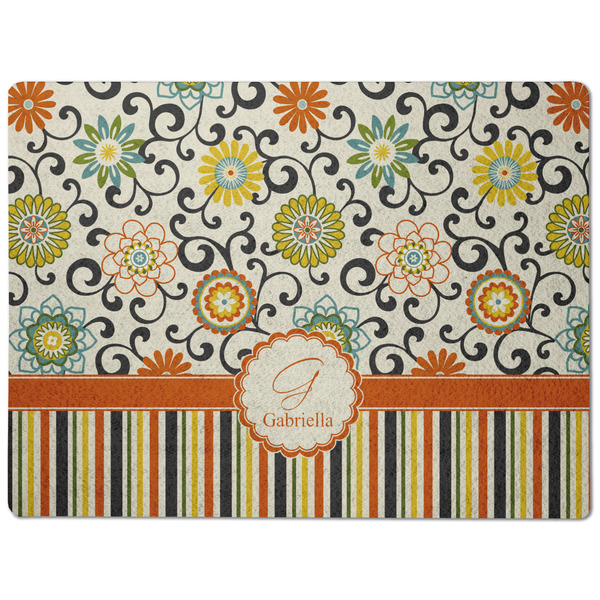 Swirls, Floral & Stripes Dog Food Mat - Medium without bowls